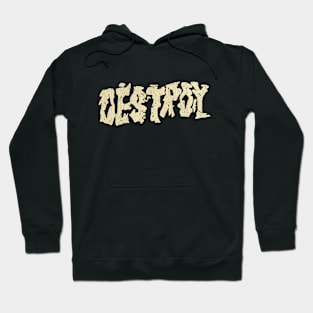 Destroy Classic Punk 1977 Vintage Hoodie